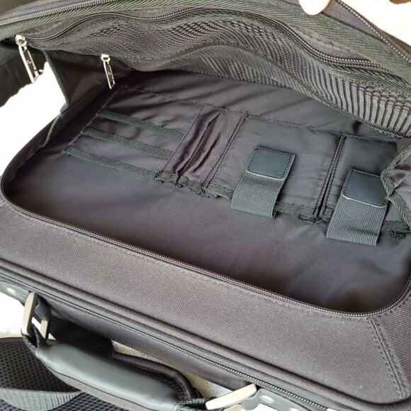Samsonite computer bag, black fabric, up to 17 in laptop - Picture 5 of 6
